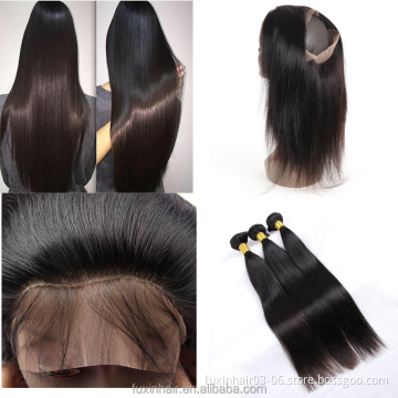10a Unprocessed Wholesale Virgin Malaysian Hair 360 Lace Frontal Closure With Bundles Cheap Human Hair Wigs With 360 Closure